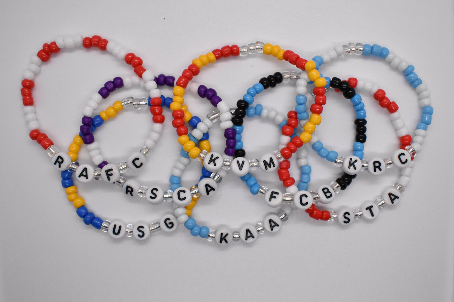 KIDS voetbalclub armbandjes RAFC KVM FCB RSCA USG KAA STA KRC Wristside United