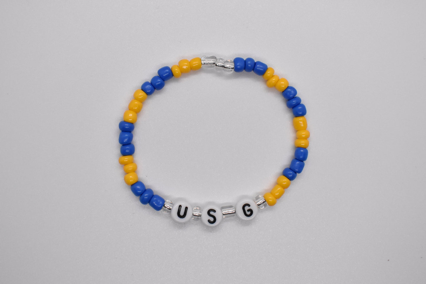 Kids voetbalclub armbandje voor kinderen USG Union blauw geel Wristside United